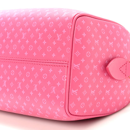 Louis Vuitton Calfskin Nanogram Embossed Speedy Bandouliere 20 Rose 8 of 8
