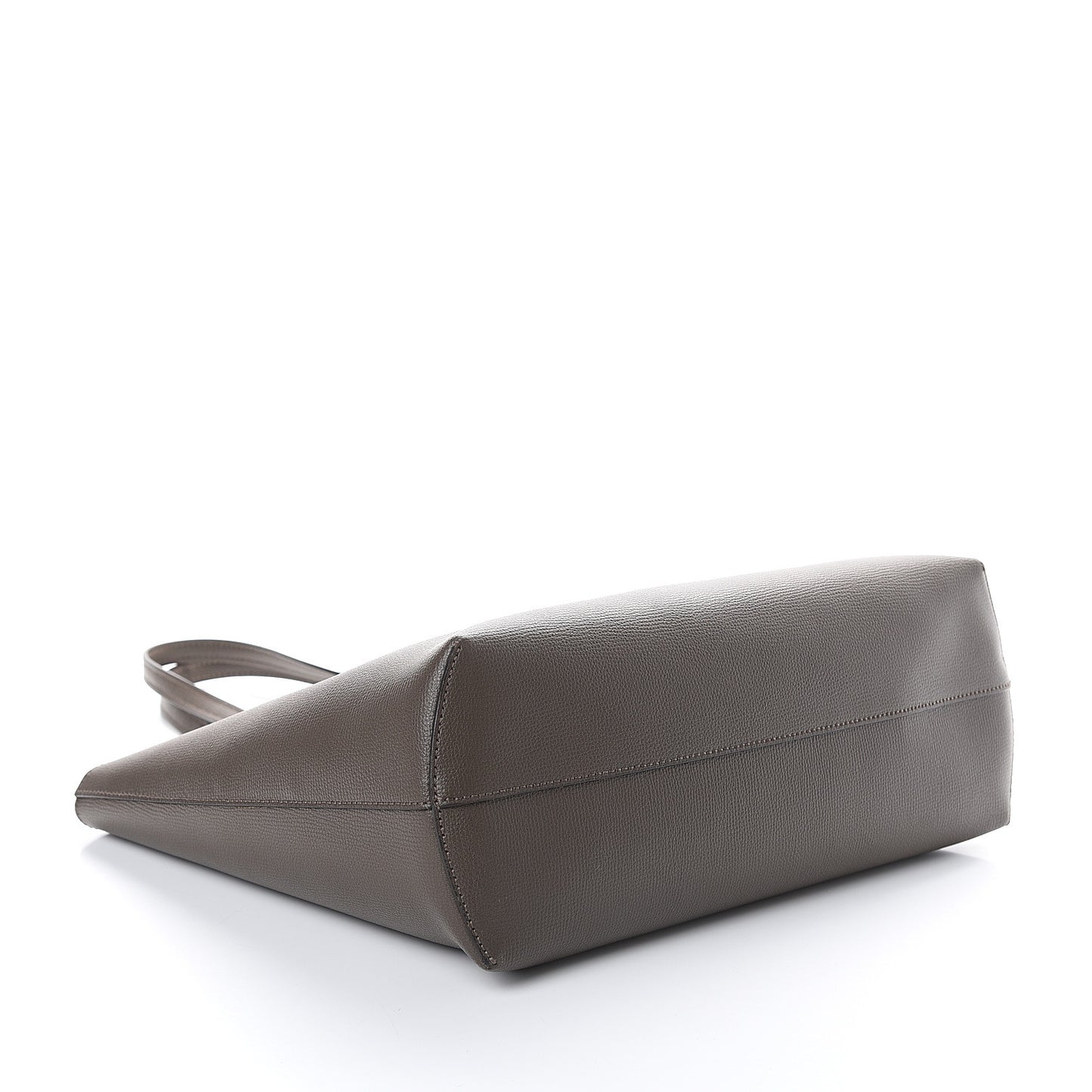 Vitello Vienna Enamel F is Fendi Shopping Tote Carbone Tobacco