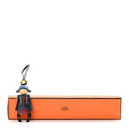 Hermes Epsom Chevre Mysore Artificer Bag Charm Black Deep Blue Rouge H Vert Fonce Citron 4 of 4