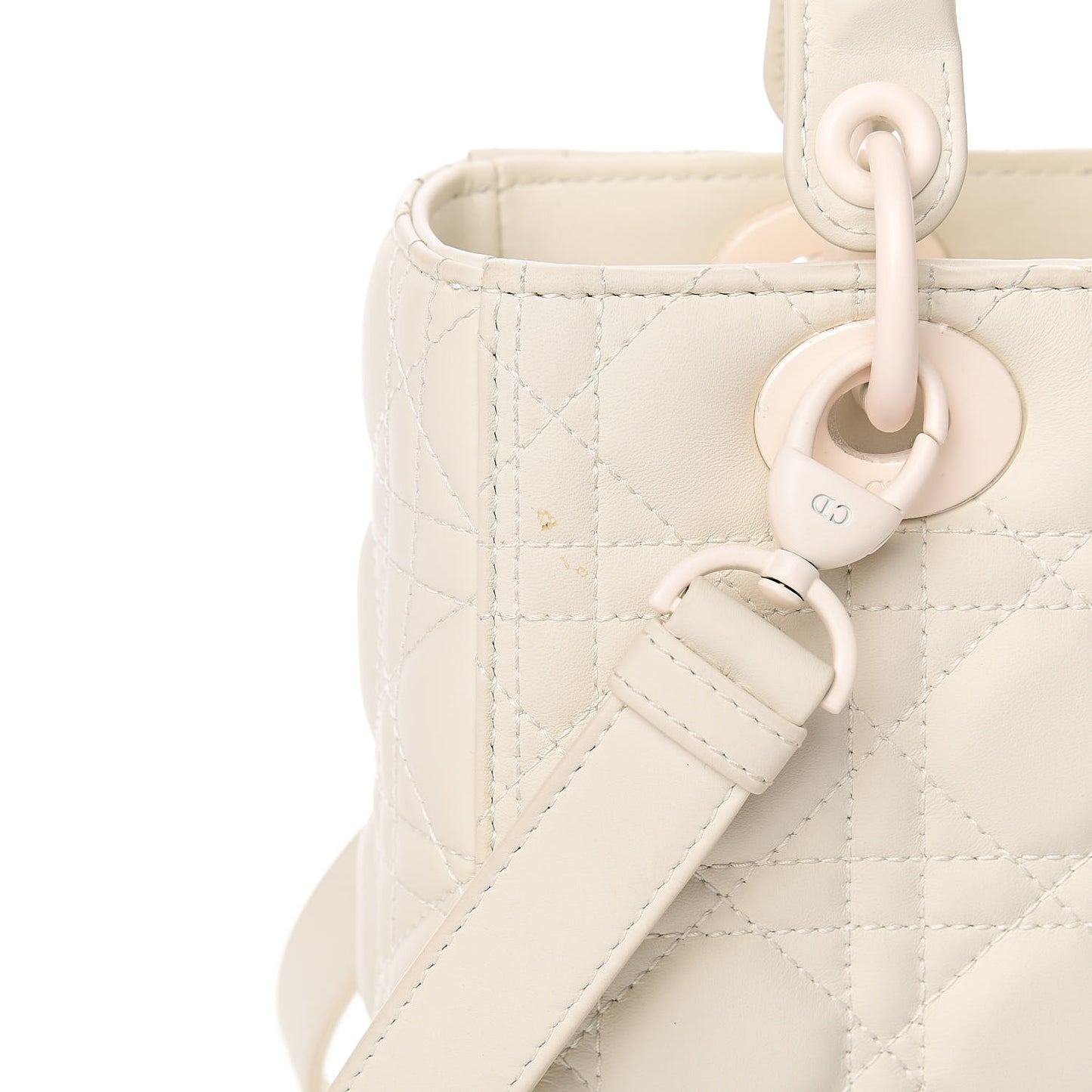 Ultra Matte Calfskin Cannage Medium Lady Dior Latte