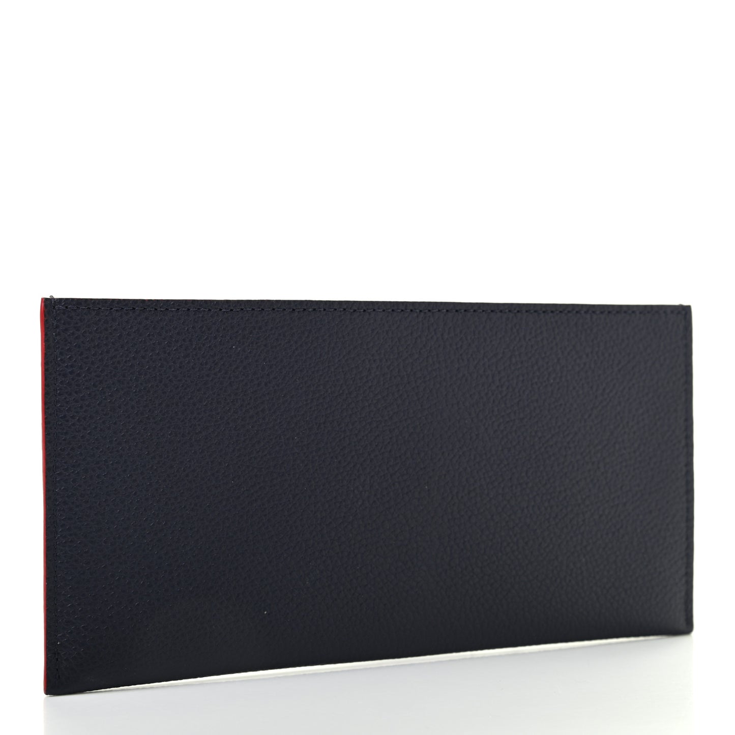 Calfskin Felicie Chain Wallet Card Holder Insert Marine Rouge