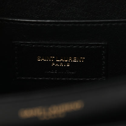 Saint Laurent Box Calfskin Monogram Medium Solferino Satchel Black 6 of 10