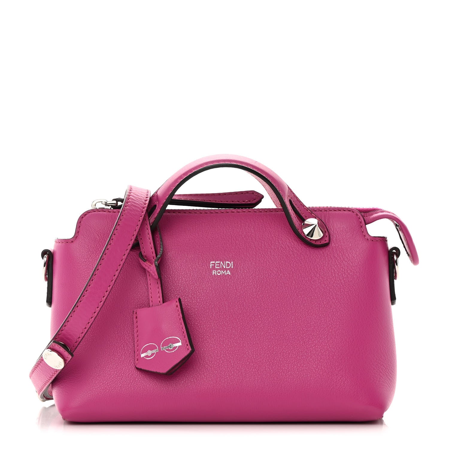 Fendi Vitello Dolce Mini By The Way Boston Bag Magenta 1 of 11