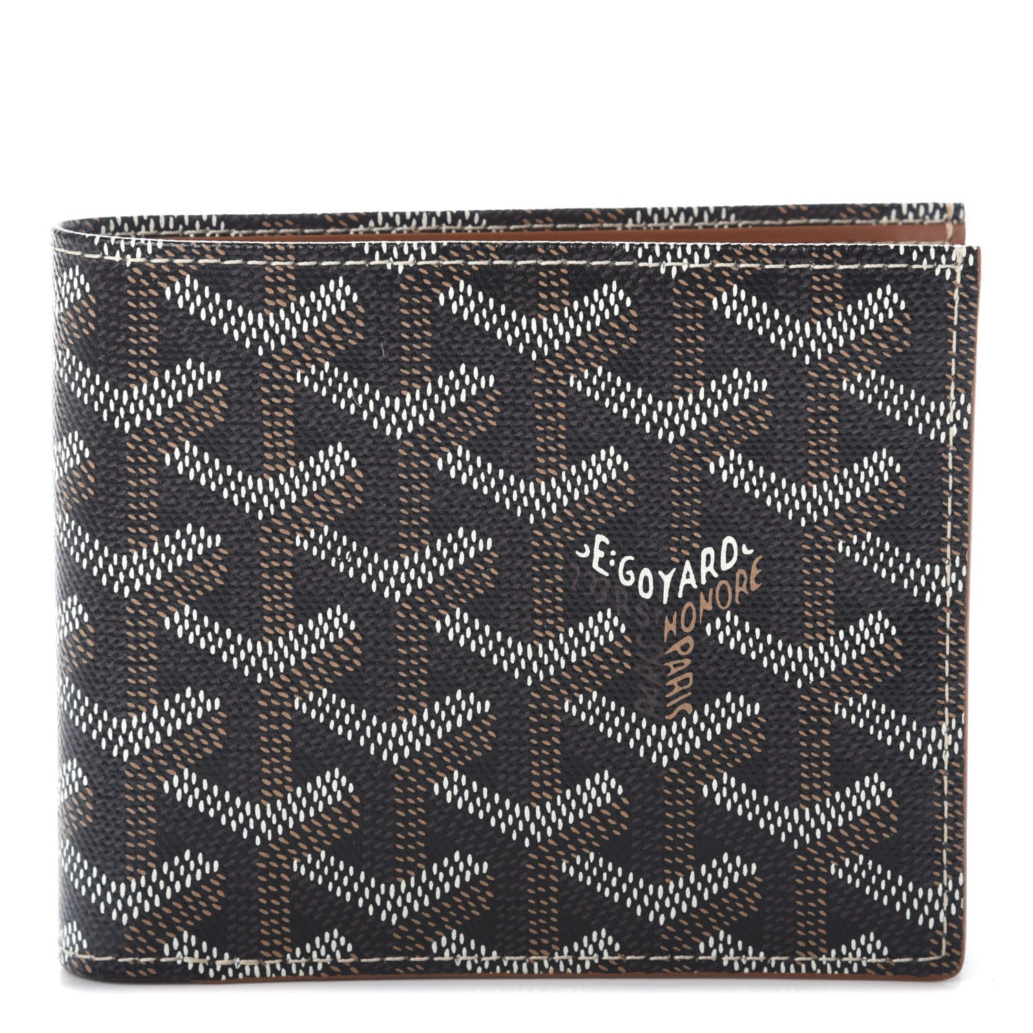 Goyard Goyardine Saint Florentin Bi-Fold Wallet Black Gold 1 of 6