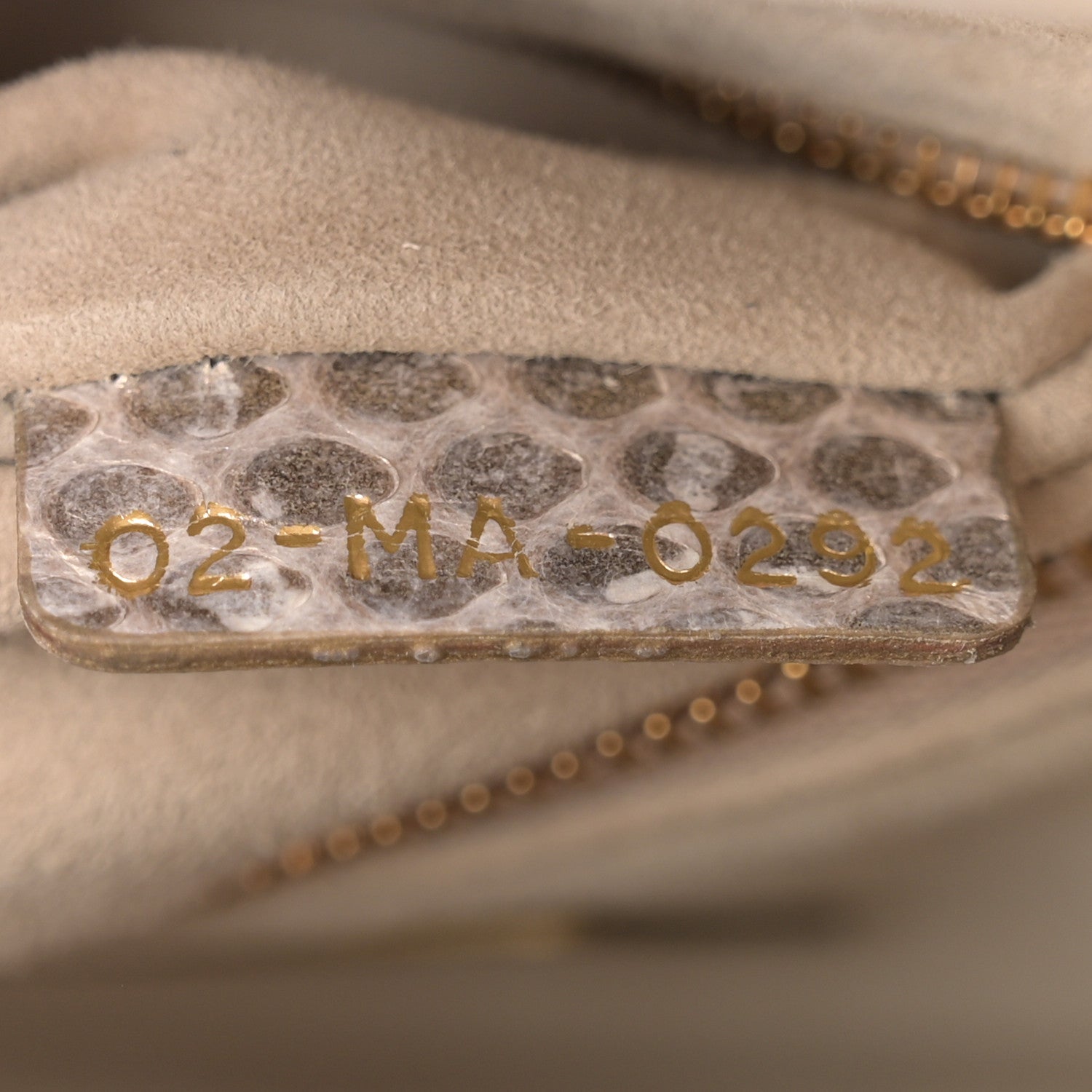 Christian Dior Metallic Snakeskin Small Lady Dior Gold 7 of 11