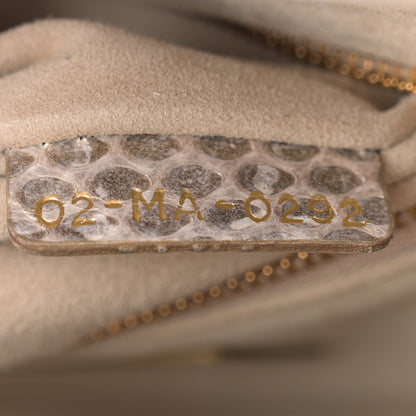 Christian Dior Metallic Snakeskin Small Lady Dior Gold 7 of 11