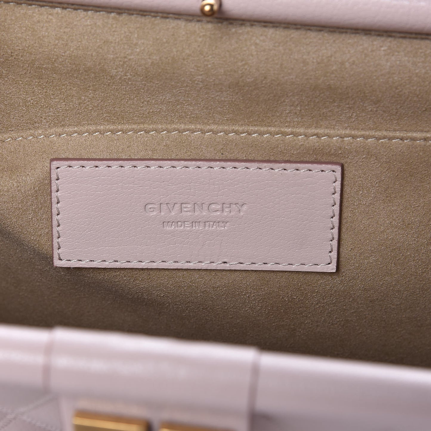 Goatskin Quilted Medium Gem Bag Natural