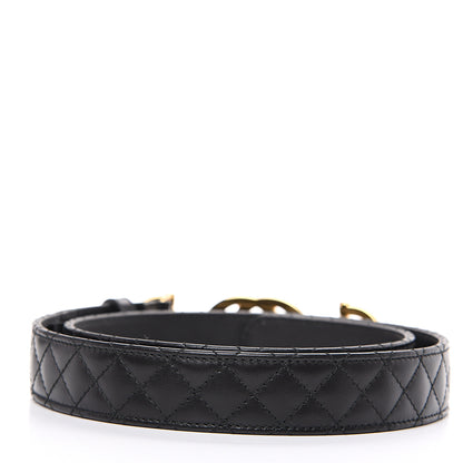 Gucci Calfskin Trapuntata Zumi 30mm Belt 85 34 Black 2 of 5