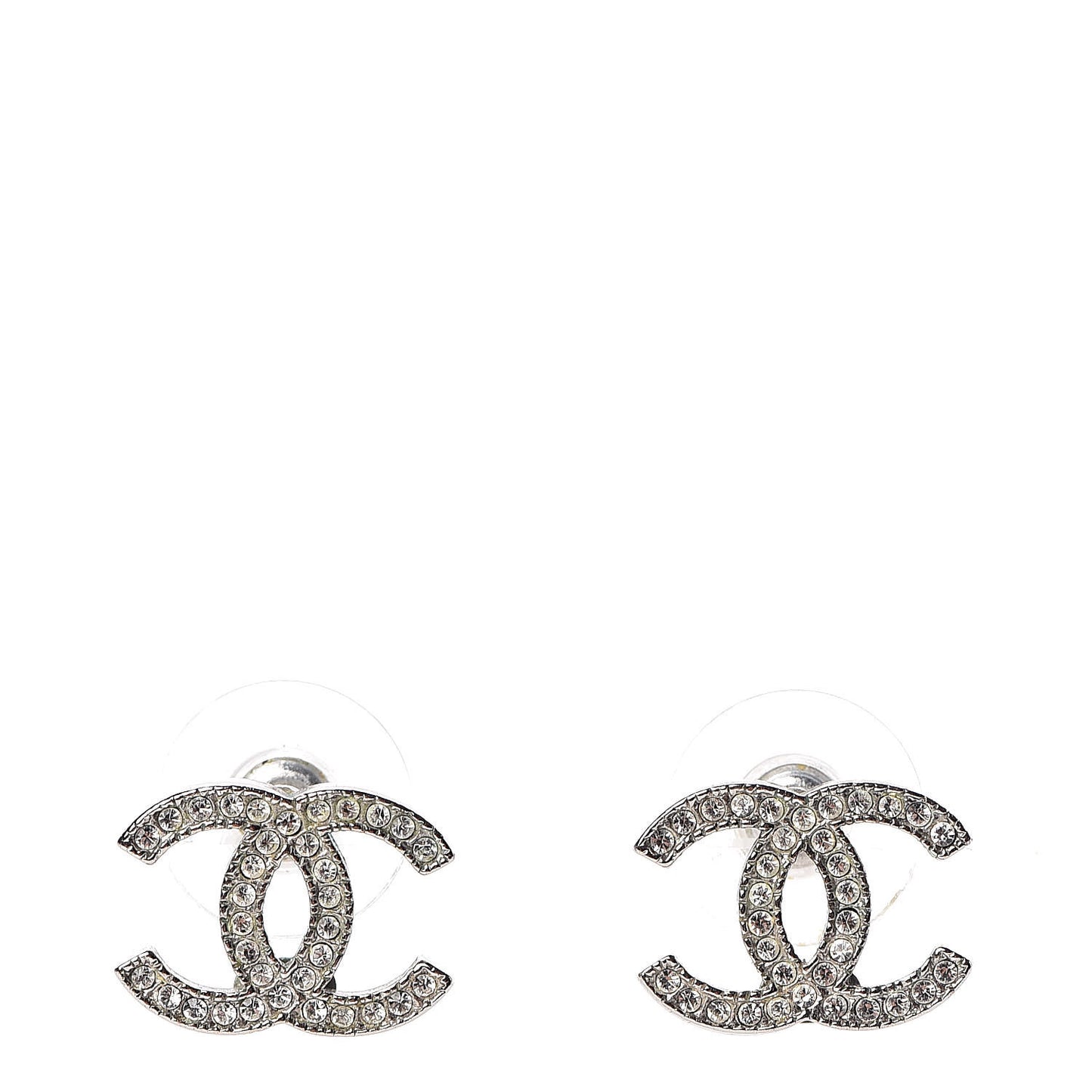 Crystal Timeless CC Earrings Silver