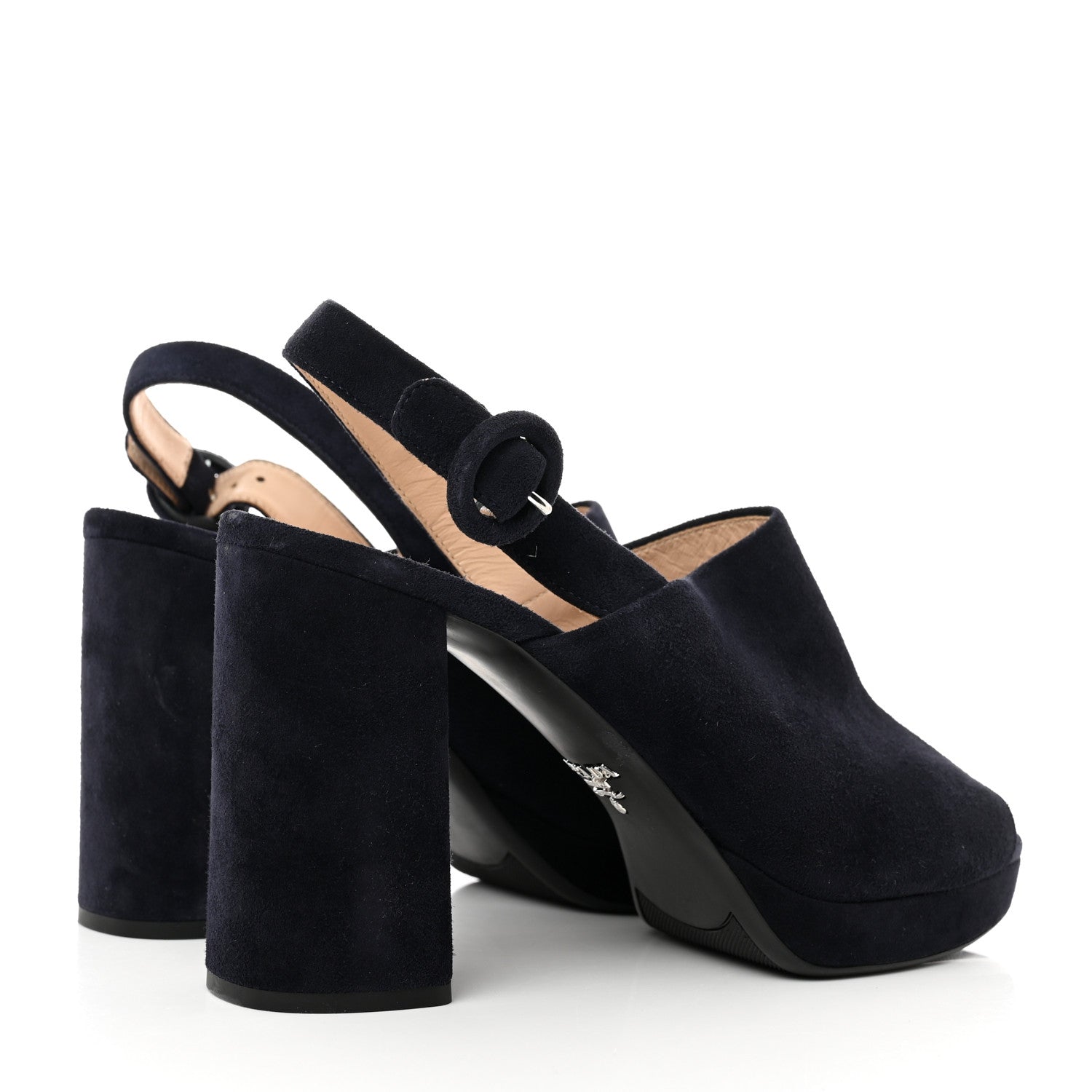 Prada Camoscio Platform Sandals 36 Bleu 4 of 9