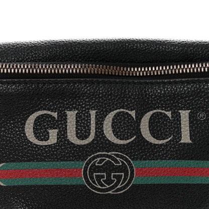 Gucci Grained Calfskin Logo Belt Bag Black 8 of 12