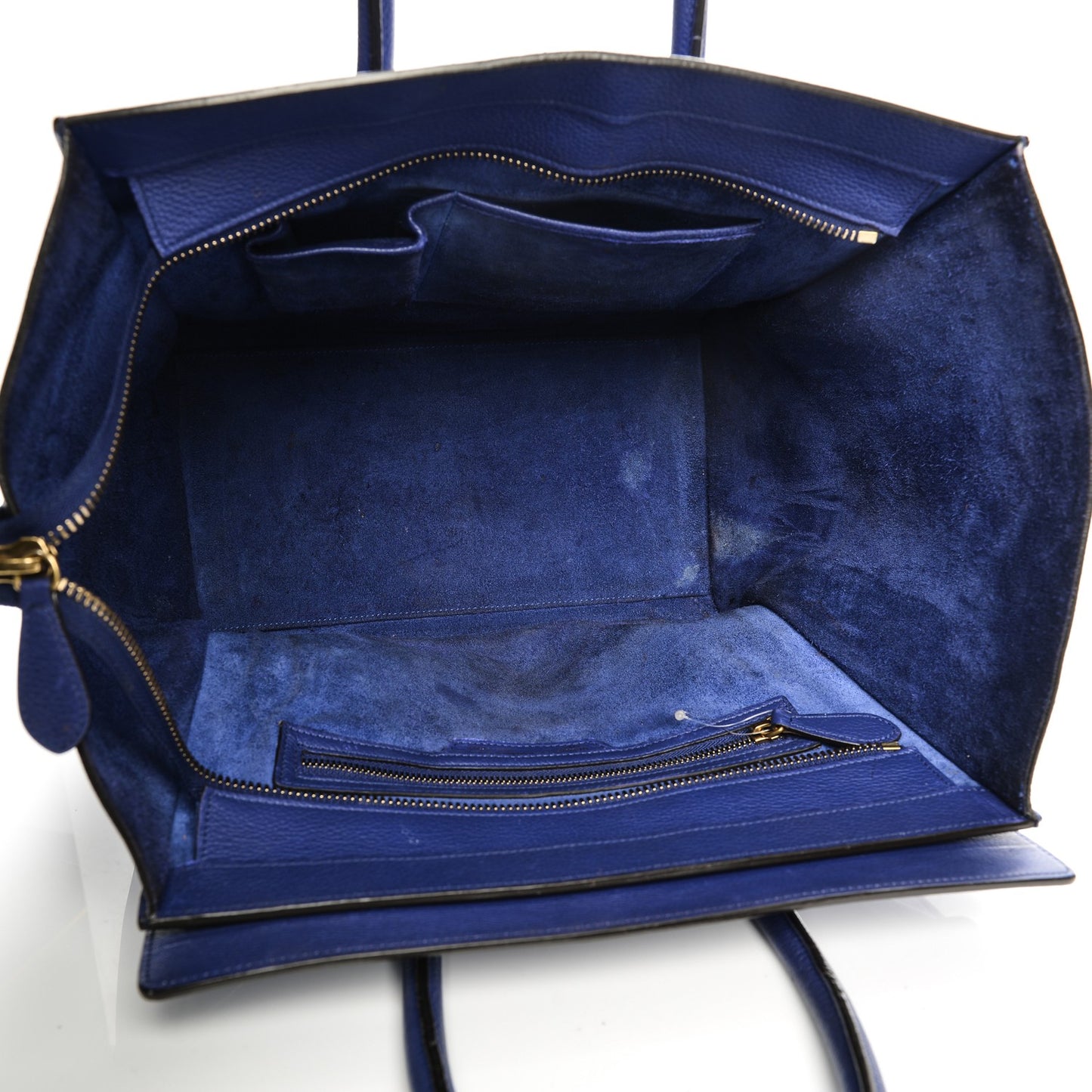 Drummed Calfskin Mini Luggage Indigo
