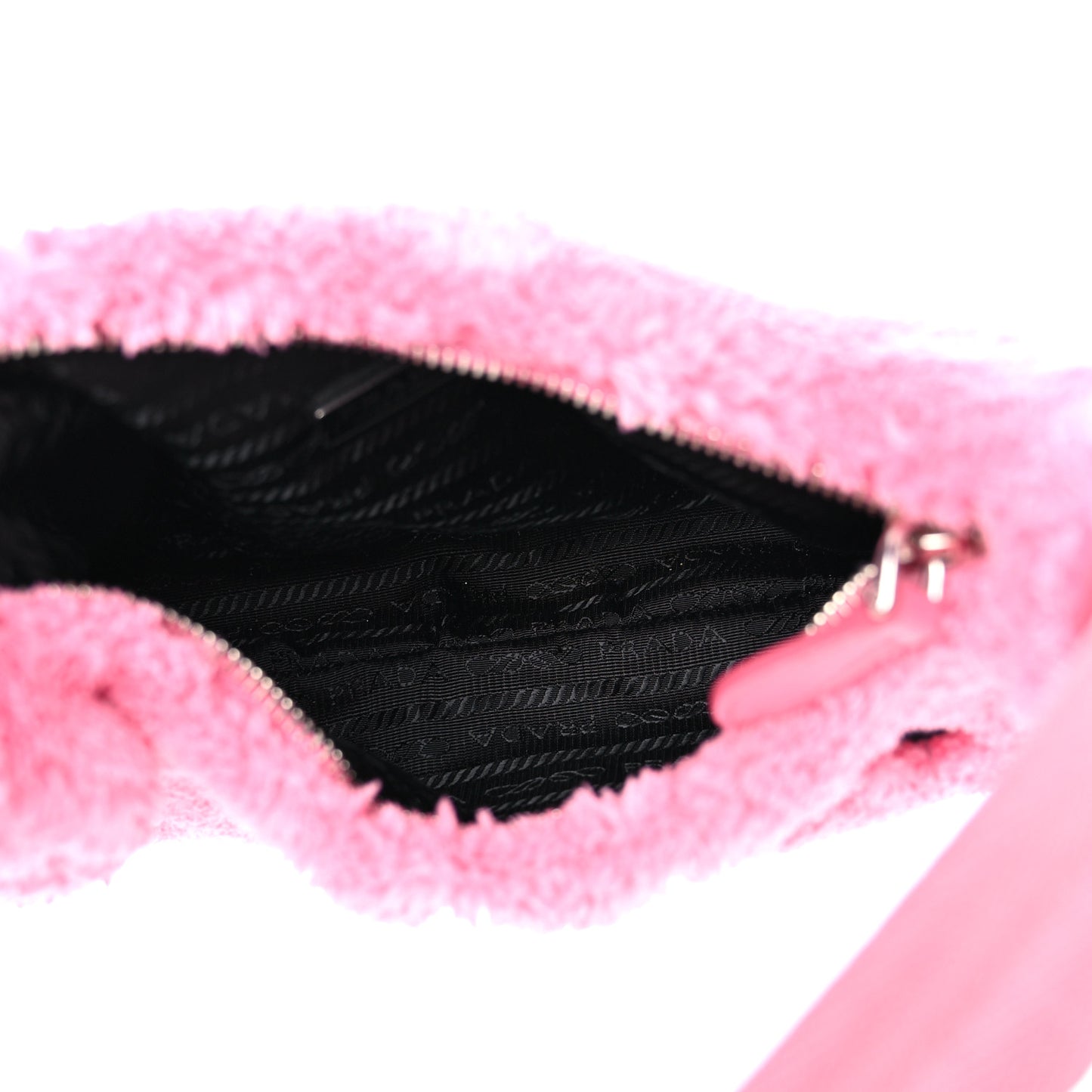 Terry Cloth Mini Re-Edition 2000 Bag Petalo Black
