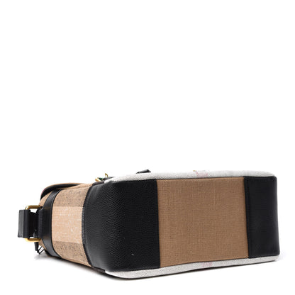 Burberry Canvas Mega Check Large Baildon Messenger Bag Black 4 of 10