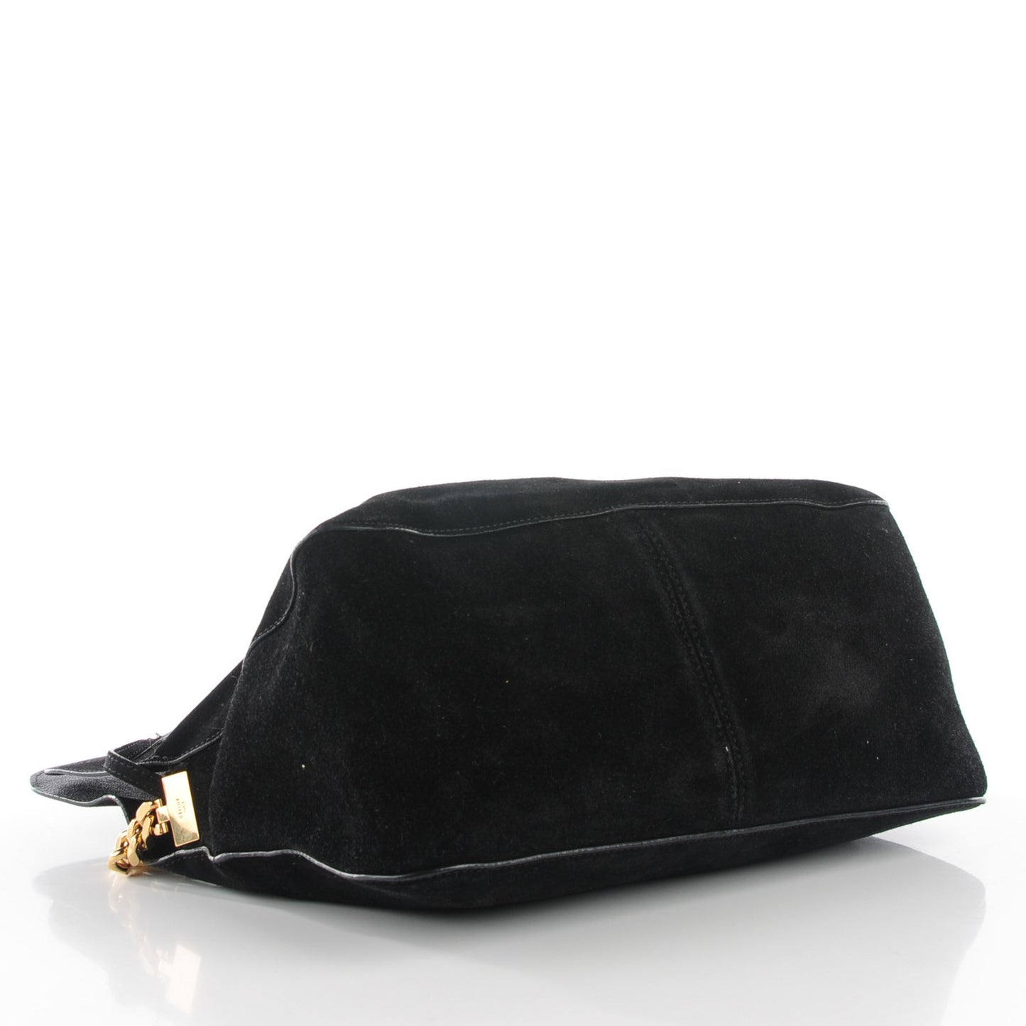 Suede Small Gourmette Shoulder Bag Black