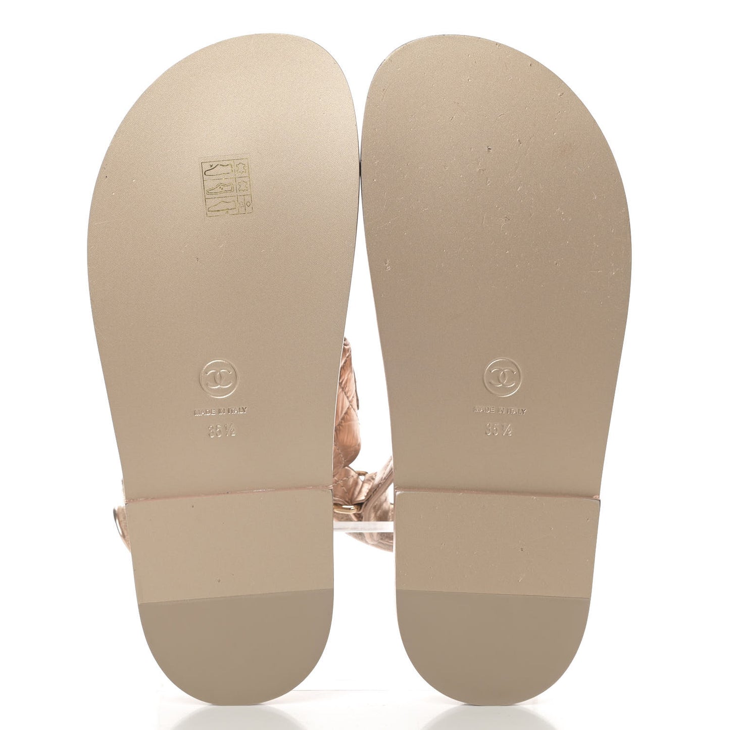 Iridescent Lambskin Velcro Dad Sandals 35.5 Light Bronze