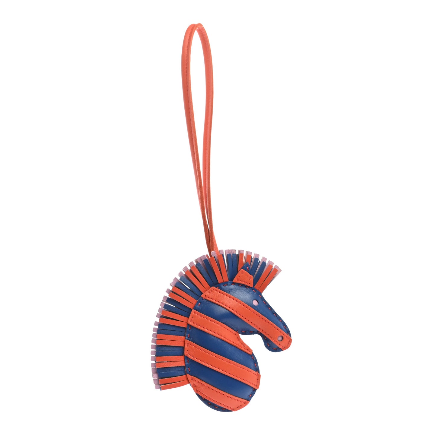 Milo Lambskin Geegee Savannah Bag Charm Bleu De France Orange Poppy Mauve Sylvestre