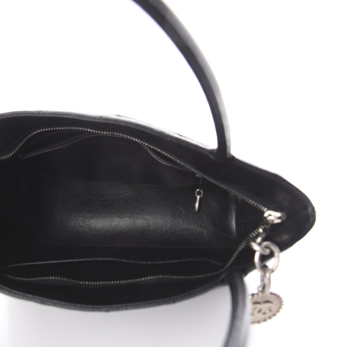 Caviar Quilted Medallion Tote Black