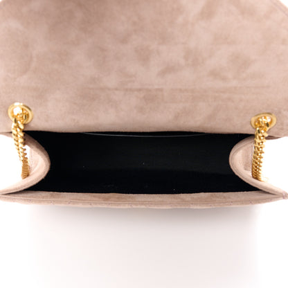 Saint Laurent Suede Mixed Matelasse Triquilt Small Monogram Envelope Satchel Rosy Sand 5 of 10