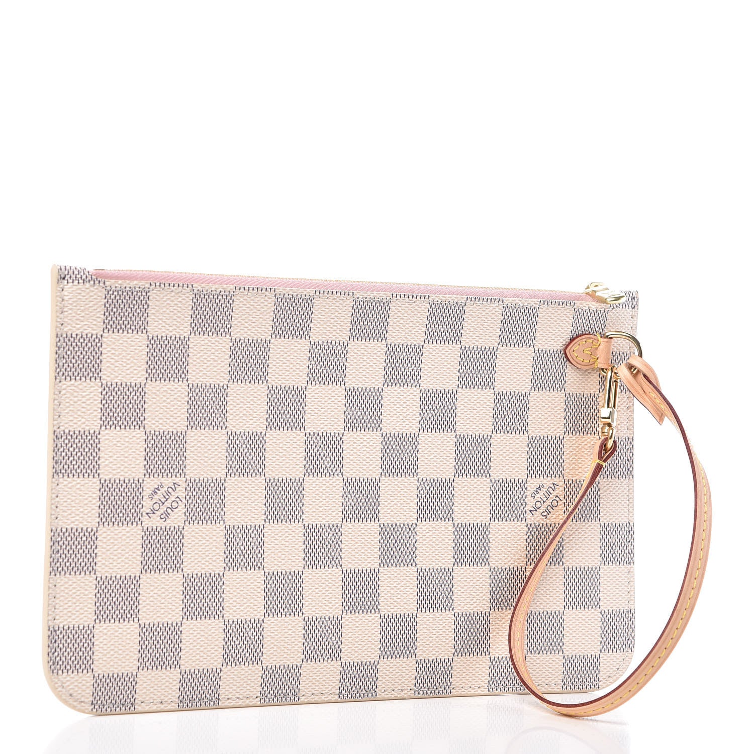 Louis Vuitton Damier Azur Neverfull MM GM Pochette Rose Ballerine 3 of 8