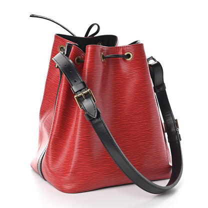 Louis Vuitton Epi Petit Noe Red Black 2 of 8