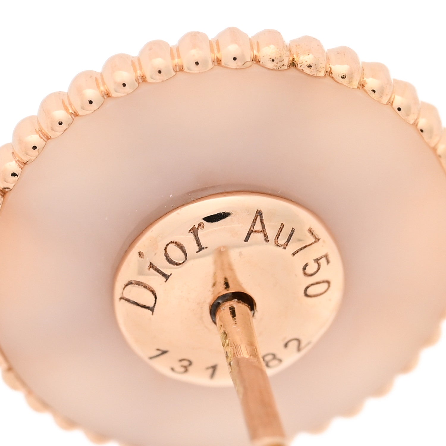 Christian Dior 18K Rose Gold Diamond Medium Pink Opal Medium Rose Des Vents Single Earring 4 of 4