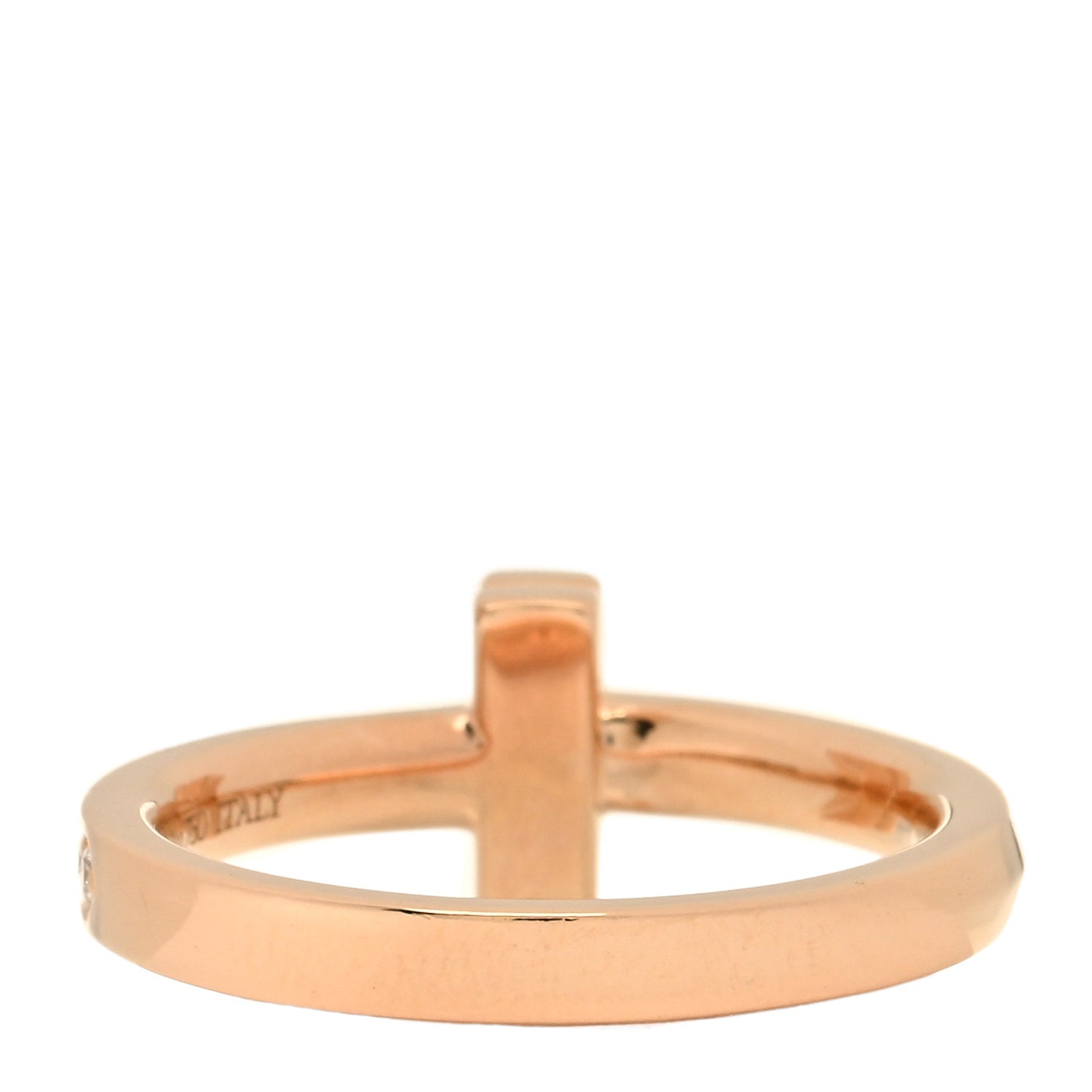 18K Rose Gold Diamond T T1 Ring 48 4.5