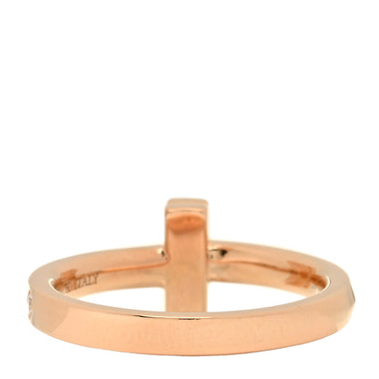 Tiffany 18K Rose Gold Diamond T T1 Ring 48 4.5 3 of 5