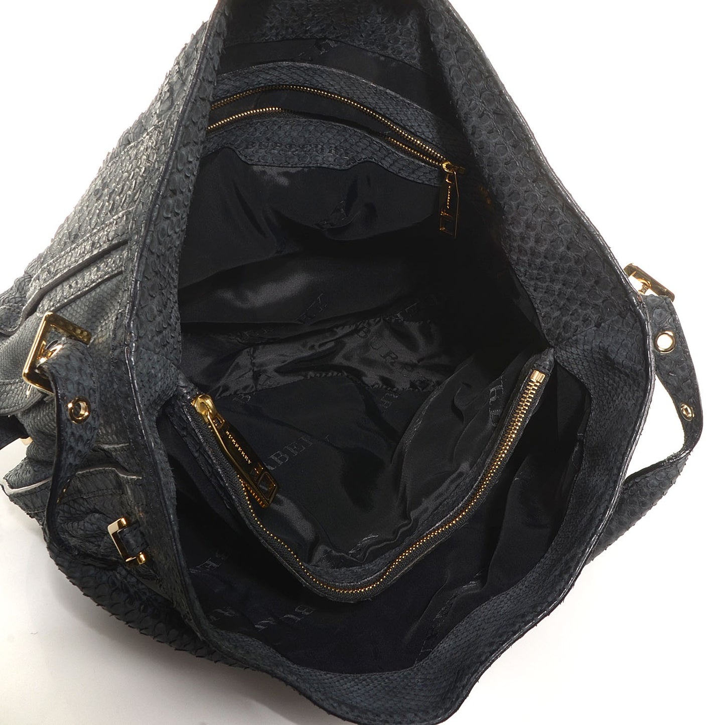 Prorsum Python Ruched Large Vallance Hobo Blue