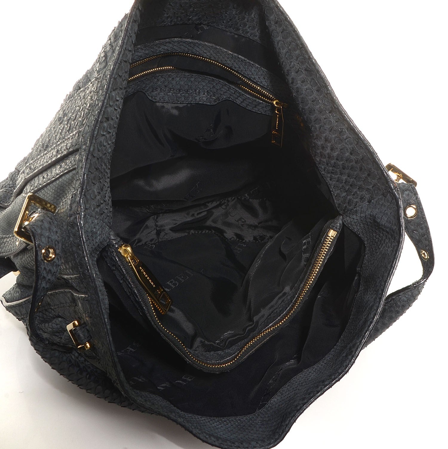 Burberry Prorsum Python Ruched Large Vallance Hobo Blue 7 of 11