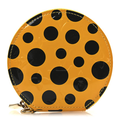 Louis Vuitton Vernis Kusama Infinity Dots Chapeau Coin Purse Yellow 1 of 7