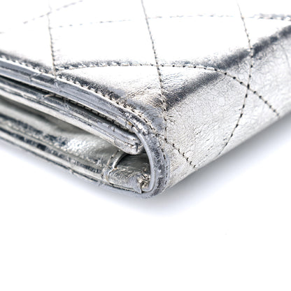Chanel Metallic Aged Calfskin Quilted Reissue Long Flap Wallet Light Silver 13 of 15