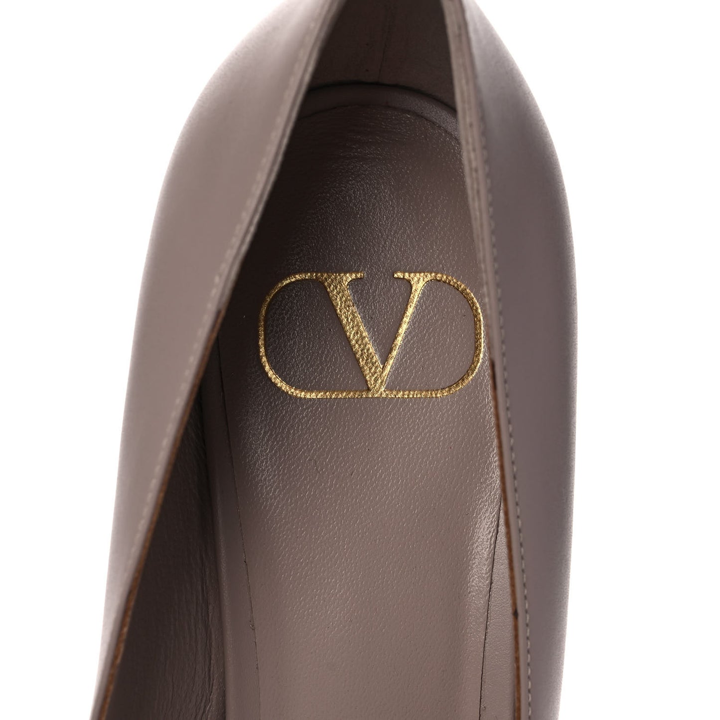 Calfskin Vlogo Signature 80mm Pumps 38.5 Poudre