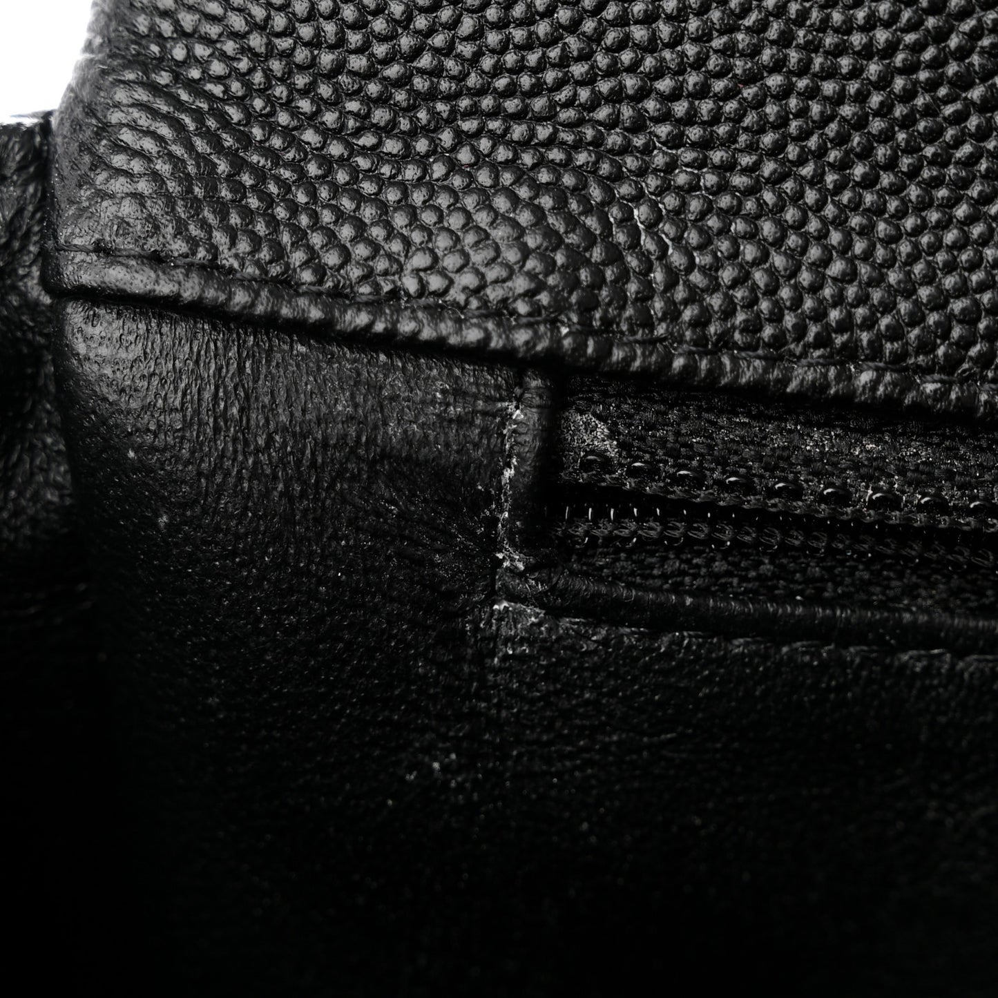 Caviar Quilted Flap Clutch Black