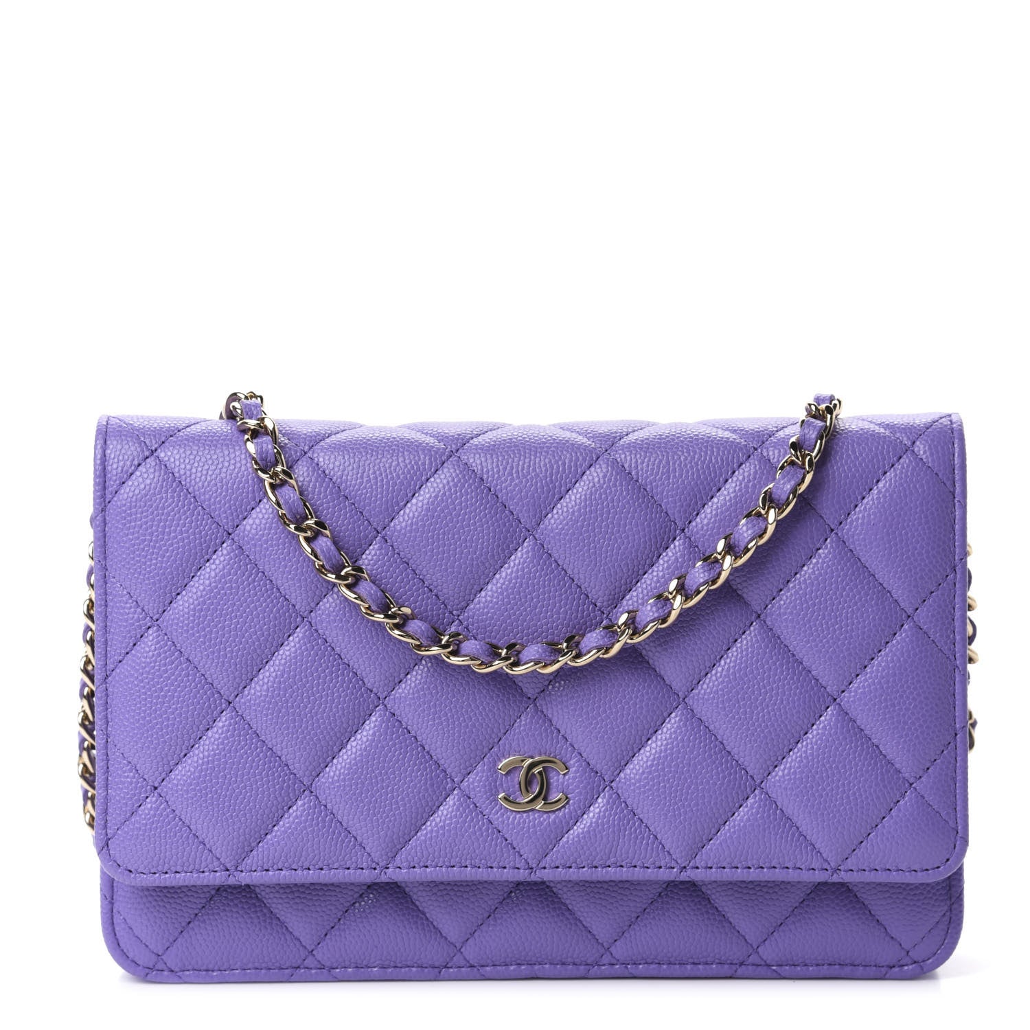 Chanel Caviar Quilted Wallet On Chain WOC Purple 1 of 11