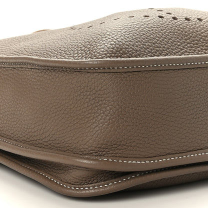 Hermes Taurillon Clemence Evelyne III PM Etoupe 8 of 9