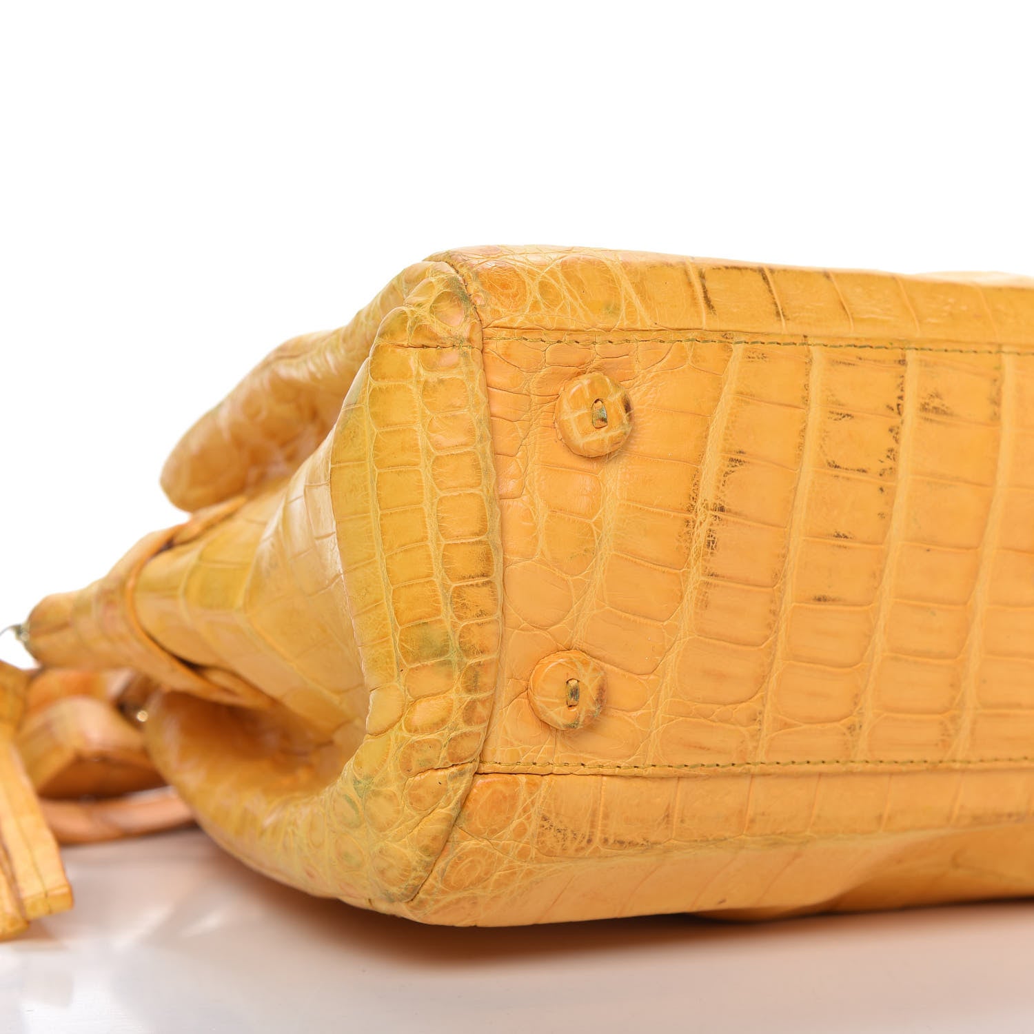 Nancy Gonzalez Crocodile Mini Cristina Satchel Yellow 6 of 13