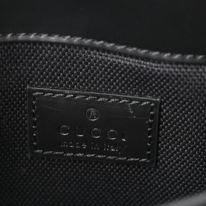 Gucci GG Supreme Monogram Web Slim Belt Bag Black Grey 6 of 10