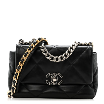 Chanel Lambskin Quilted Medium Chanel 19 Flap Black 1 of 10