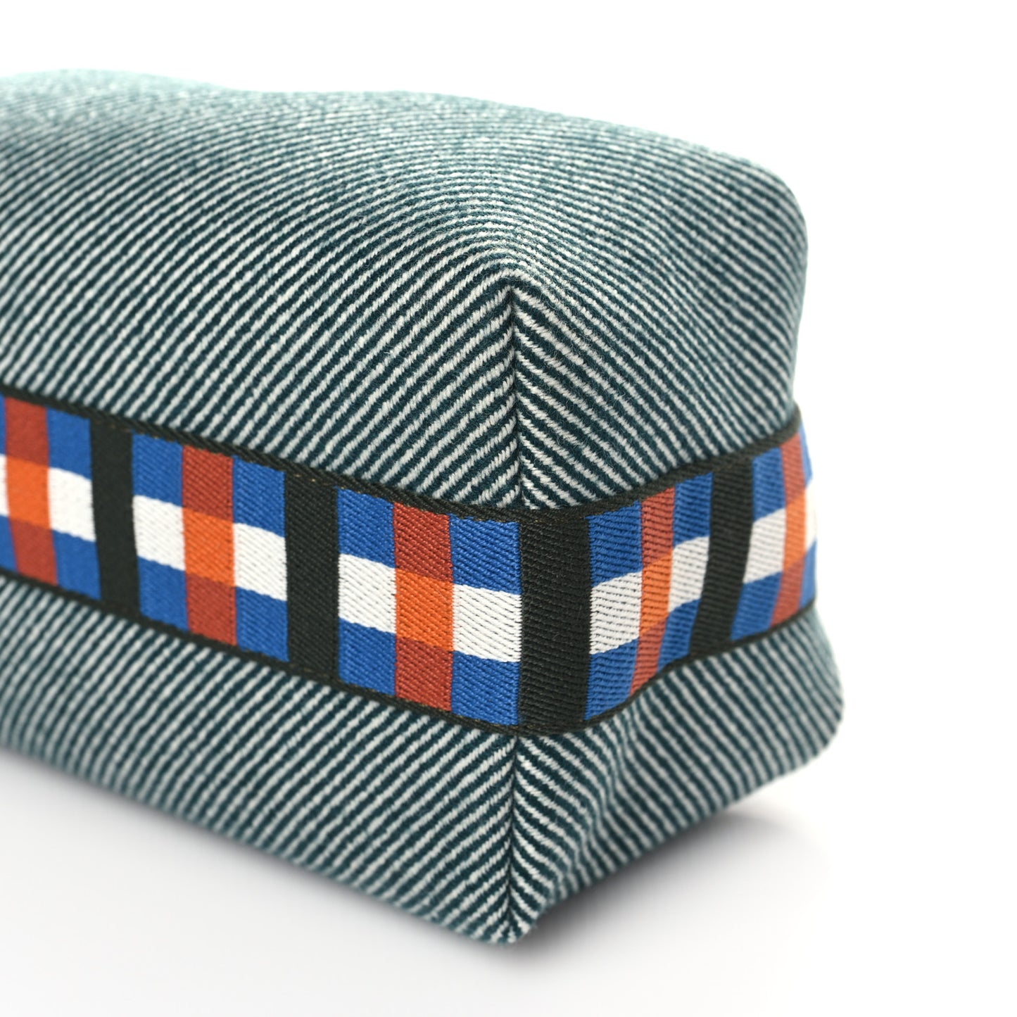 Wool Small Bride-A-Brac H Natte Pouch Vert Foret