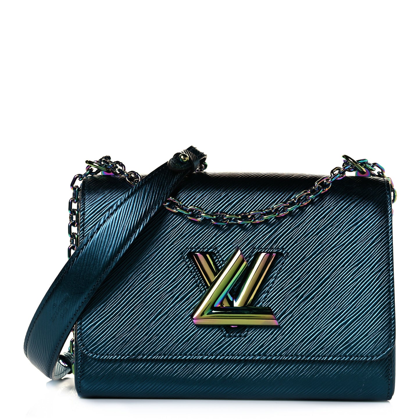 Epi Twist Scarabeo Shoulder Bag MM Blue Boreale