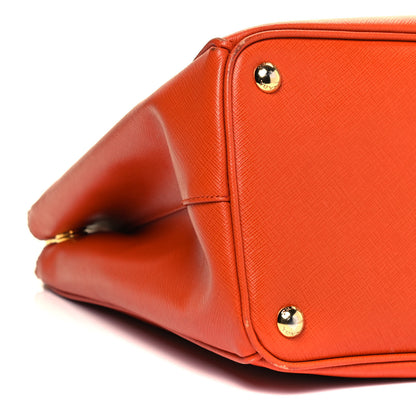 Prada Saffiano Medium Galleria Double Zip Tote Papaya 8 of 11