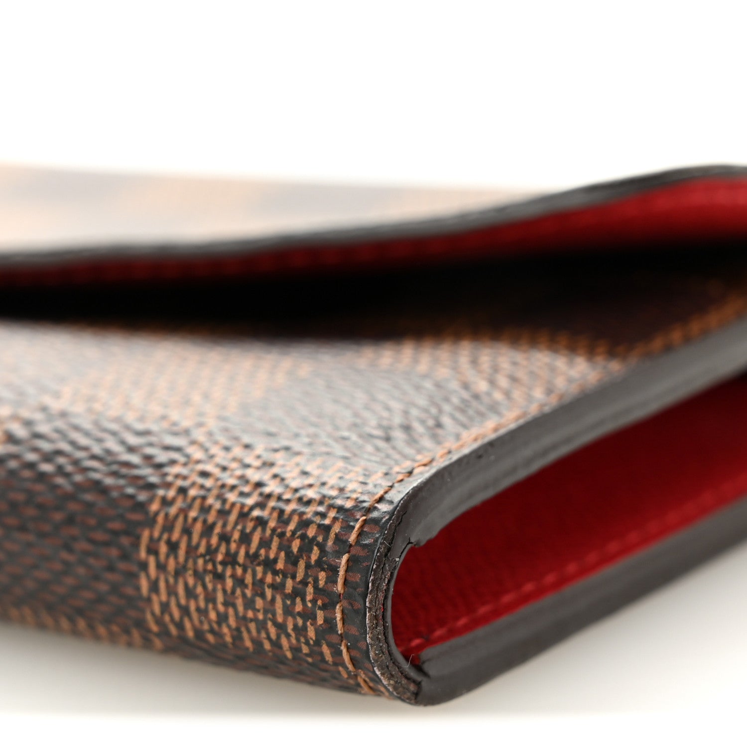 Louis Vuitton Damier Ebene Emilie Wallet Red 9 of 10