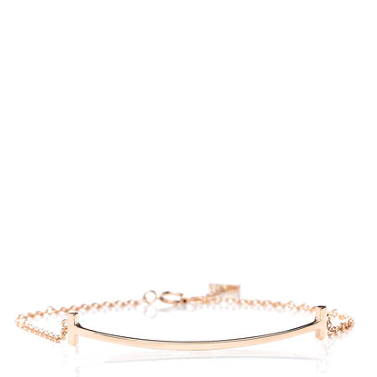 Tiffany 18K Rose Gold T Smile Bracelet 1 of 7