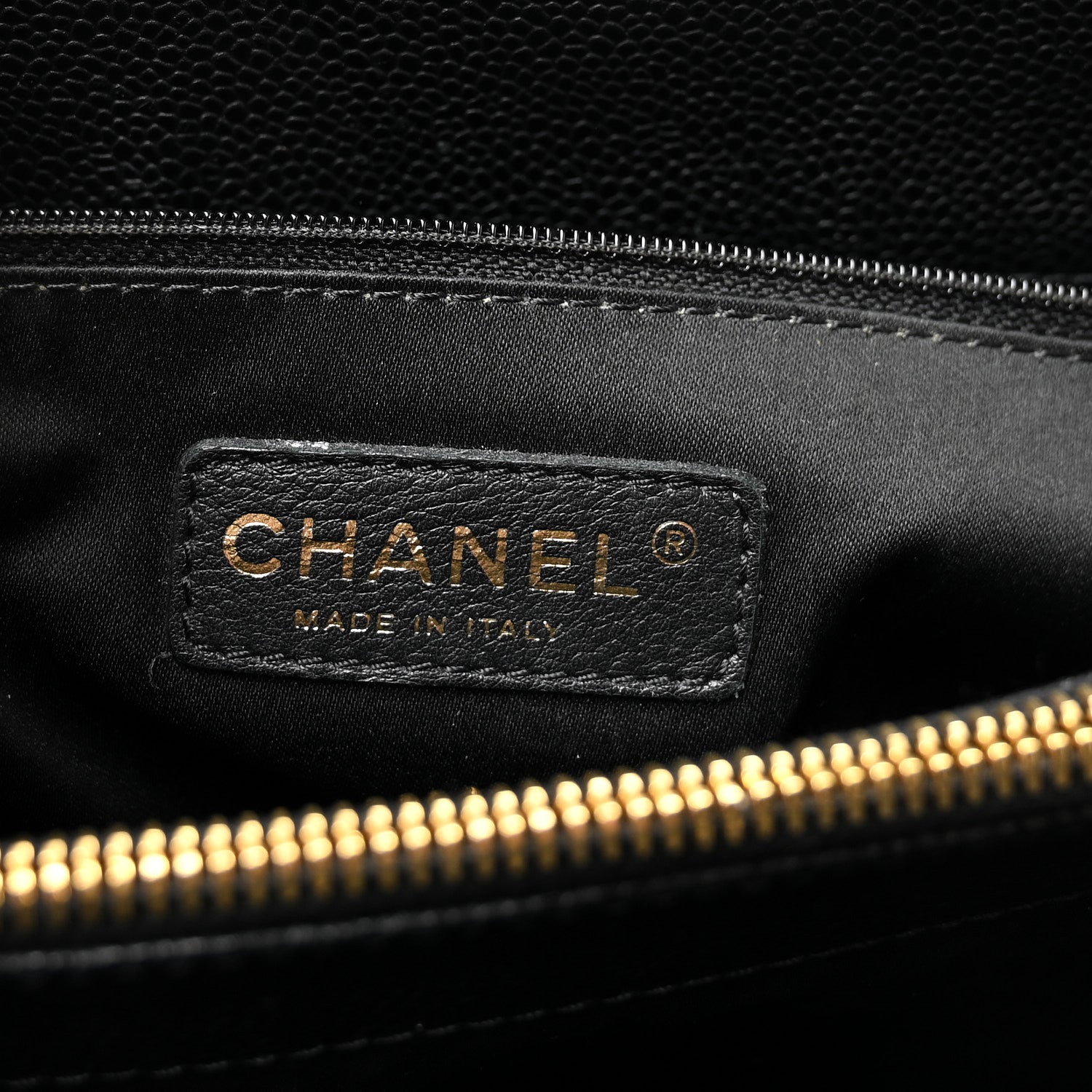 Chanel Caviar Large CC Shoulder Bag Black 6 of 10
