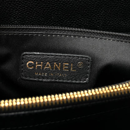 Chanel Caviar Large CC Shoulder Bag Black 6 of 10
