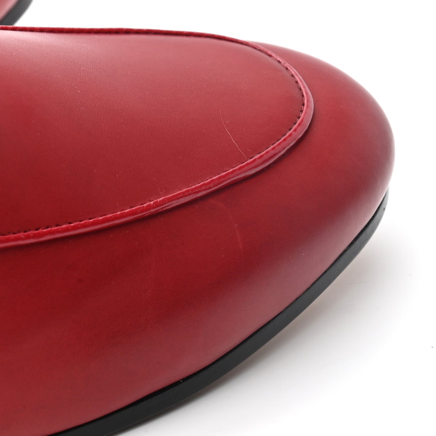 Betis Glamour Calfskin Fur Womens Princetown Slippers 36 Hibiscus Red Naturale