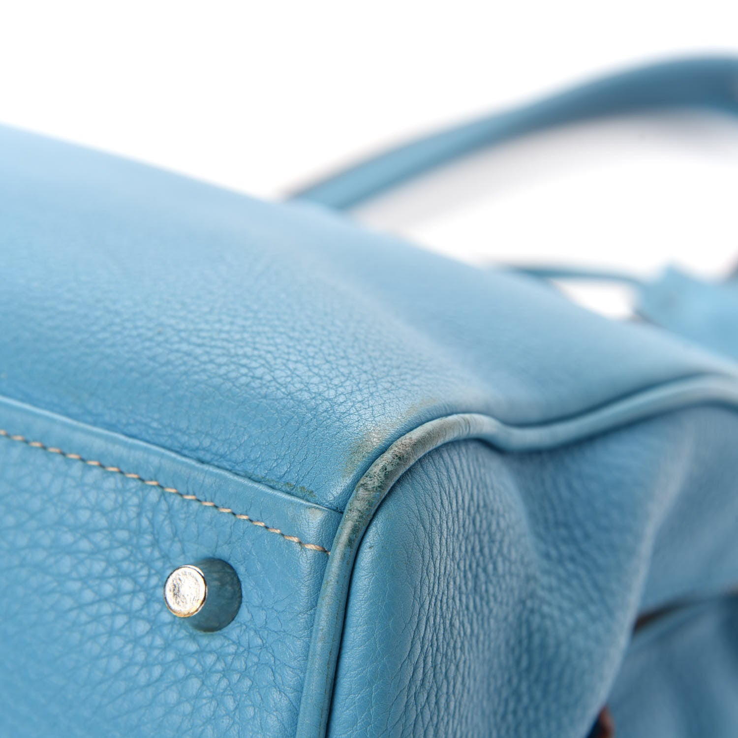 Prada Vitello Top Handle Tote Turchese 9 of 11