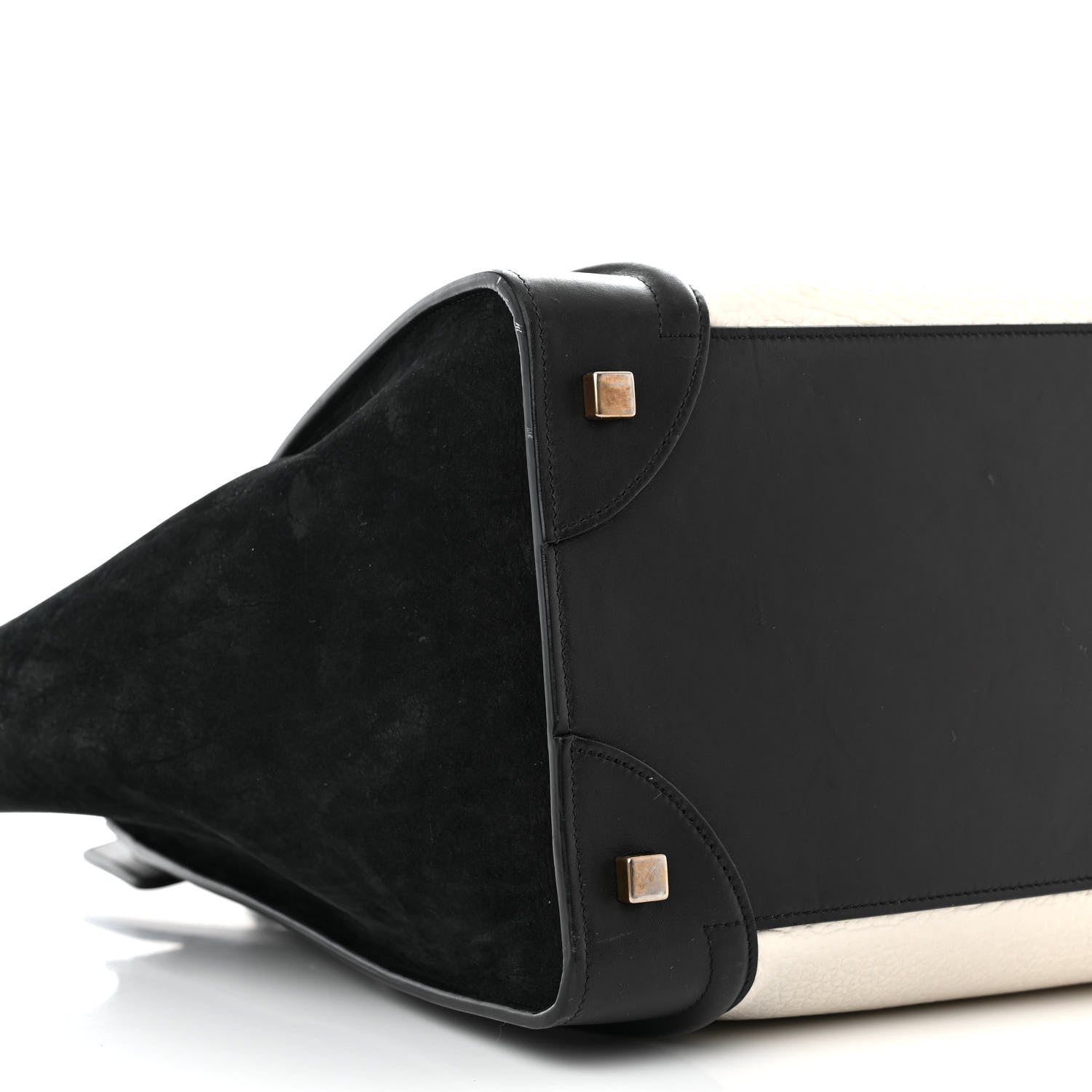 Celine Baby Grained Calfskin Tri-Color Mini Luggage White Liquorice 9 of 11