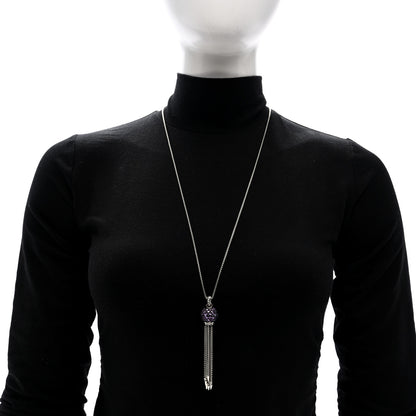 David Yurman Sterling Silver Amethyst Cable Berries Tassel Pendant Necklace 2 of 4